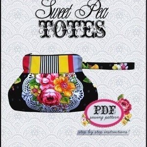 Patrón de costura en formato PDF del bolso de mano Zip & Go WRISTLET / Bolsos Sweet Pea