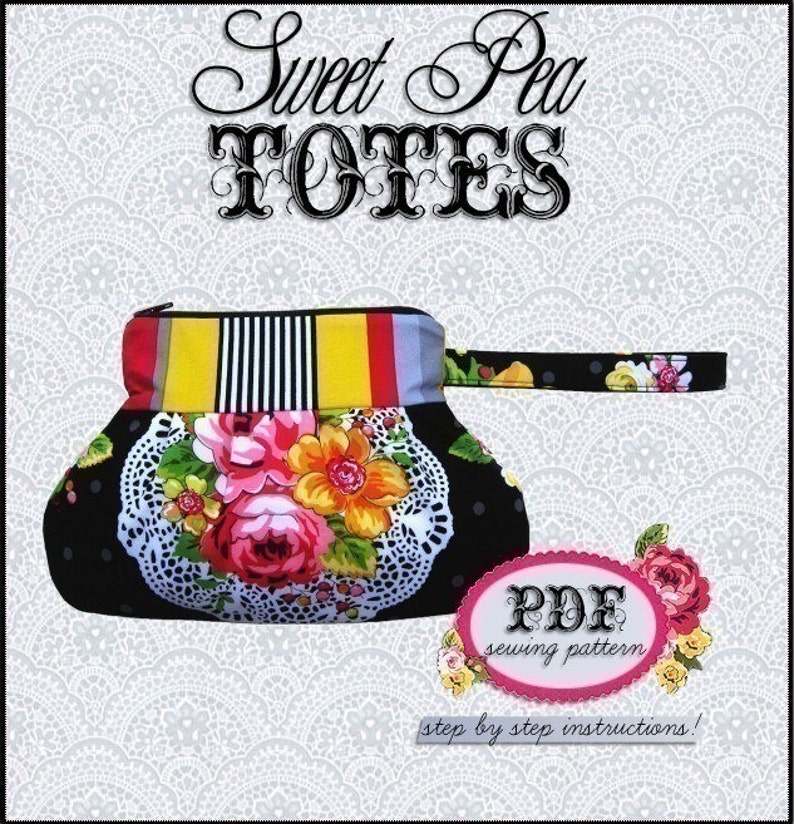 Zip & Go WRISTLET ebook PDF Sewing Pattern / Sweet Pea Totes image 1
