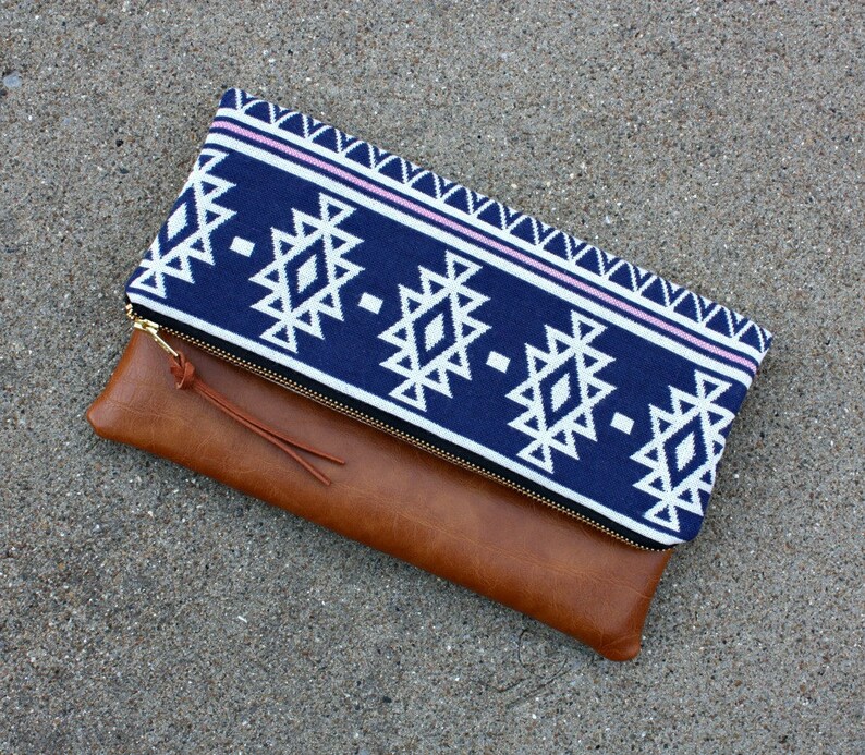 Southwestern Foldover Clutch / Kindle Case image 1