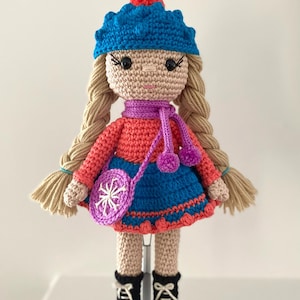 Handmade Crochet Doll, 14 inches tall, Amigurumi Doll