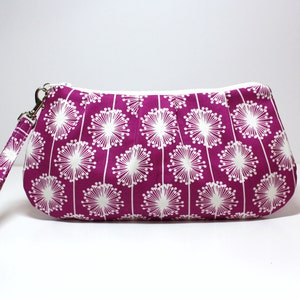 Fuchsia Wishing Flowers Wristlet