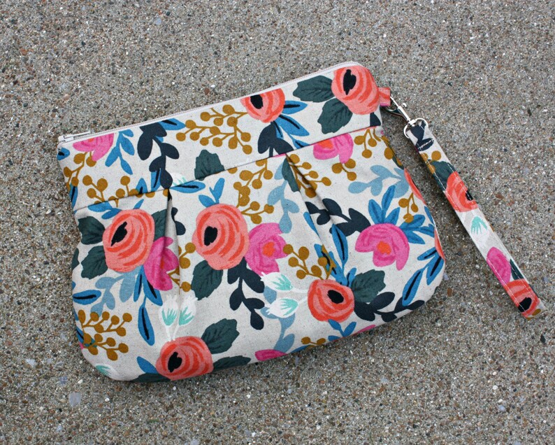 Les Fleurs Rosa Floral Clutch / Wristlet image 2