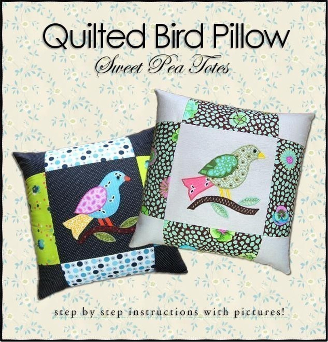 Bird Pillow Sewing Pattern PDF Etsy