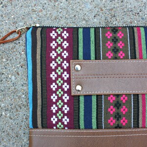 Bohemian Stripe Clutch / Kindle Case / Hand Handle image 3