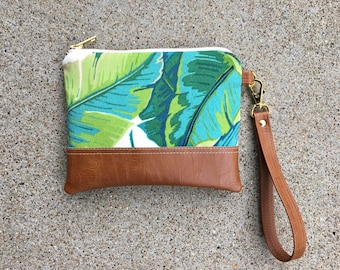 InterestPrint Womens Tropical Tigers and Palm Leaves Clutch Purse Card Holder Organizer Ladies Purse