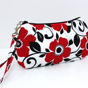 Red Floral Wristlet image 2