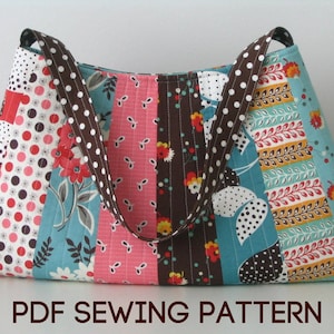 Patrón de costura en PDF para bolso Easy Strips / Bolsos Sweet Pea