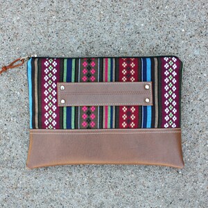 Bohemian Stripe Clutch / Kindle Case / Hand Handle image 1