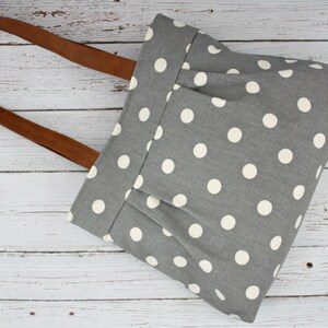 POLKA DOT Pleated Gray Purse image 7