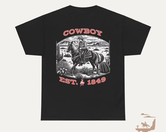 T-shirt da cowboy vintage, t-shirt grafica da cowboy occidentale vintage, Rodeo Tese, camicia da cowboy oversize Rodeo, regalo selvaggio West, regalo fantastico - Unisex