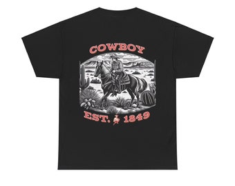 T-shirt da cowboy vintage - unisex