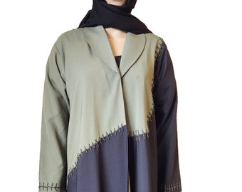 Absolutely adorable, classy, elegant and unique Kuwaiti Mixed colored abaya. Super professional, Eid, parties and any event of your choice.