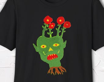 Goblin Shirt, Fantasy Creature Graphic Tee, Cute Monster Shirt, Whimsical Goth Tee, Hand Drawn Design, Indie Art Shirt