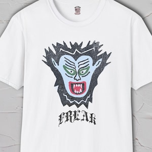 Vampire Shirt, Vampire Face Tee, Gothic Graphic Shirt, Monster Tee, Halloween Shirt, Hand Drawn Design