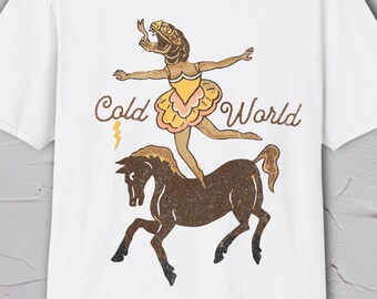 Serpent Woman Horse T-Shirt, Surreal Circus Graphic Tee, Snake Ballerina Tee, Dark Humor Hand Drawn Tshirt, Edgy Weirdcore Shirt