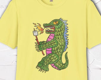 Funny Dragon Shirt, Cute Dragon Graphic Tee, Marshmallow Dragon Shirt, Fantasy Creature Shirt, Quirky Animal Tee, Hand Drawn Shirt
