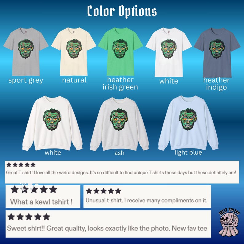 Werewolf Shirt, Retro Horror Tee, Werewolf Face Shirt, Monster Graphic Tee, Hand Drawn Design image 3