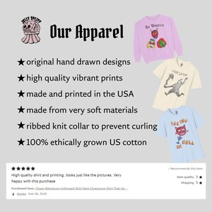 Skull Worm Shirt, Weird Nature Graphic Tee, Gothic Earthworm Shirt, Dark Humor Tee, Hand Drawn Animal Shirt, Creepy Cute Shirt image 8