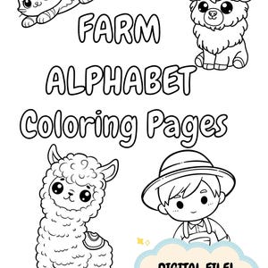 FARM ALPHABET Coloring Pages