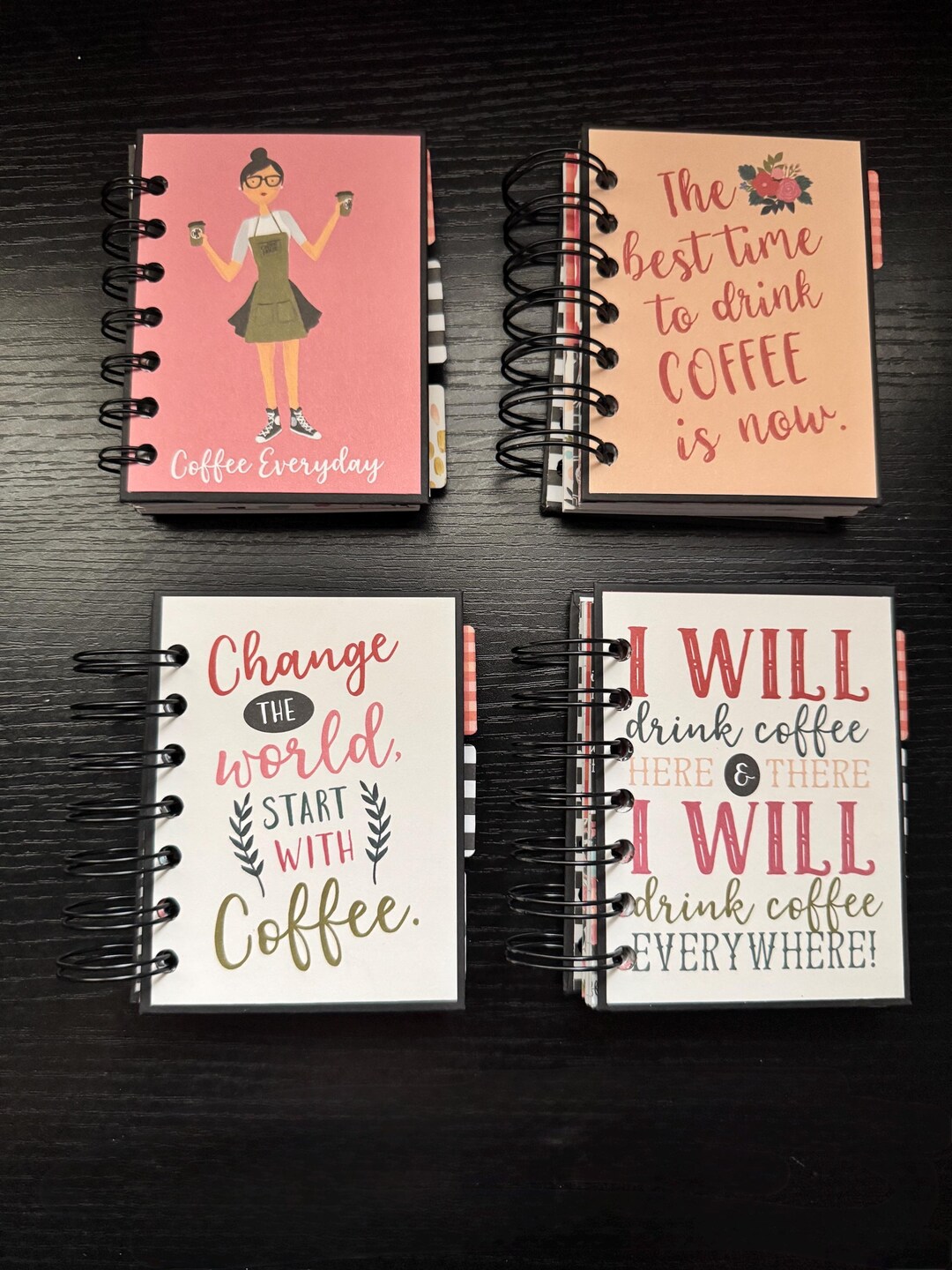 Coffee Themed Mini Notebooks - Etsy