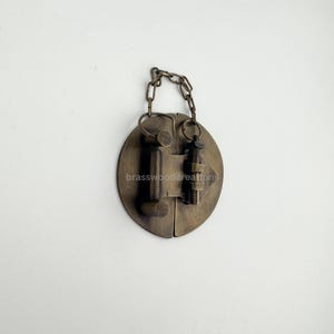 5,5 cm Türschloss, Torschloss, Schrankriegel mit Kette, kleine Schubladenriegel