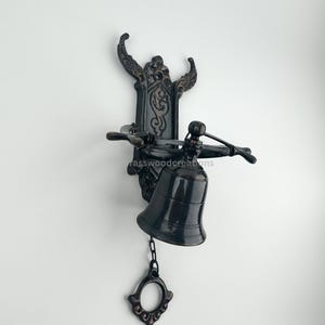 10 "Vintage Türklopfer mit Glocke, Türklingel aus Messing, Einzigartige Messingbeschläge, Türdekoration
