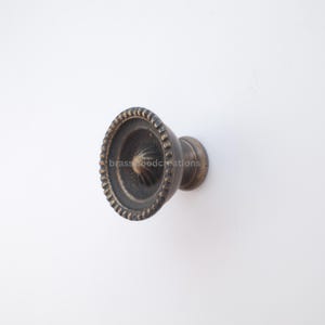 1.1" Ornate Round Pull for Cupboards & Drawers – Rustic Antique Finish Cabinet Knob