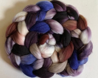 Wool roving hand dyed superwash superfine merino wool 4 ozs