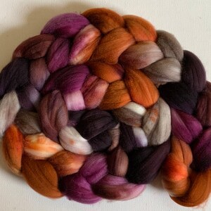 Wool roving hand dyed superwash superfine merino wool 4 ozs