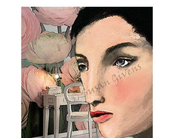 Woman Alone Art Print, Modern Feminine Giclée, "Time By Myself"