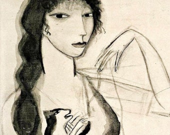 Portrait with Cat Marie Laurencin 1888 French Décor Paris France