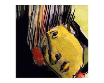 Dreams of Falling, Falling Dream Print, Falling Down Dream, Hair Raising Dream, Terrifying Dream Art, Same Bad Dream