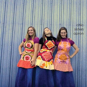 multi-tamaño elegante hermanas delantal patrón por marie-madeline studio (M066)
