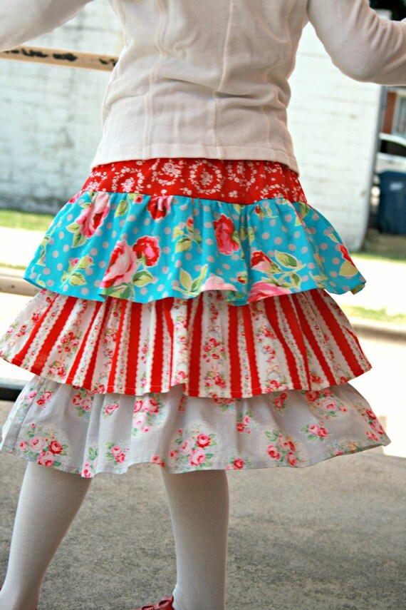 DIY tutorial: Tiered ruffle skirt with elastic waistband | Ruffle skirt  pattern, Diy skirt, Girls skirt patterns