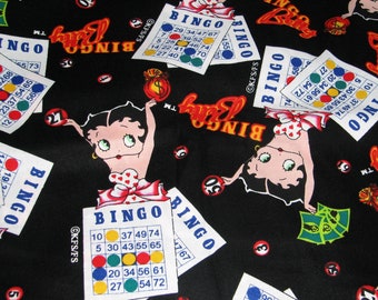 DOG BANDANA SCARF Fully Reversible Triangle Tie 28" Size M Every Day Wear Betty Boop Bingo Ready To Go