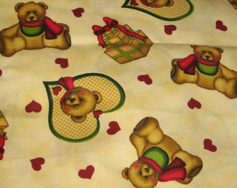 DOG BANDANA SCARF Fully Reversible Triangle Tie Custom Sized Every Day Wear Teddy Bear Love Print