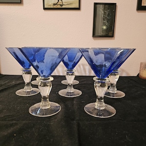 Gorgeous Vintage Handblown Bubble Glass Martinis