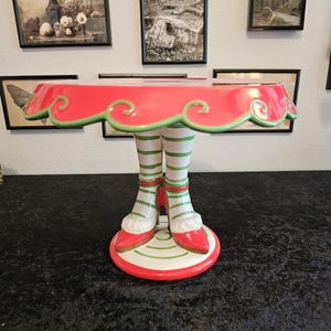 Vintage Magenta Lady Elf Cake / stojak na ciasto