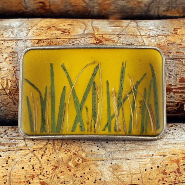 SALE - grass buckle in yellow