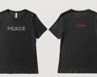Peace & Love Design für T-Shirts