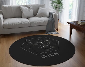 Tapis rond avec constellation d'Orion