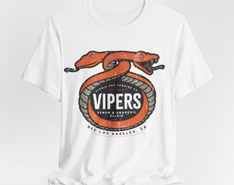 Vipers Venom & Snakeoil Elixir Unisex Jersey Short Sleeve Tee by Atomic Pop Trading Co.
