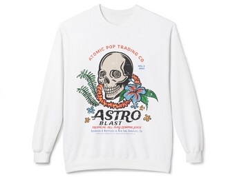 Astro Blast Tropical Zombie Juice Unisex Midweight Softstyle Fleece Crewneck Sweatshirt by Atomic Pop Trading Co.
