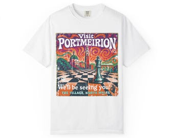 Portmeirion Village-T-shirt: vintage scifi-reisT-shirt