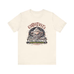 Esquivel&#39;s Astro Lounge Cosmic Cocktails Space Tee,  Lounge Shirt, Retro Sci-Fi T-Shirt, Unisex Graphic Top, Vintage Cocktail Bar Apparel