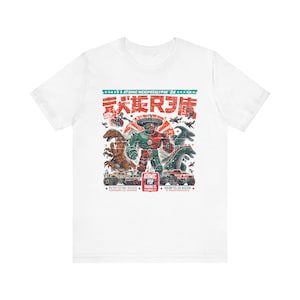 Retro-Futurism Graphic Tee: Atomic Mexipocalypse Lucha Kaiju