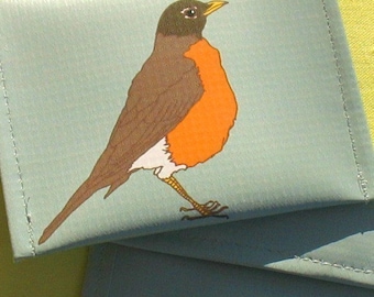 Robin Coin Purse-Made of Salvaged Banner