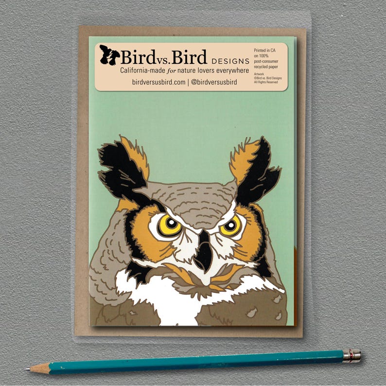 Birding Rack Card 4 Bird Note Cards Mix + Match | Choose From 36 Designs | Recycled Paper ...