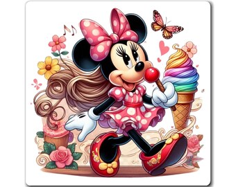 Magnets Matte Finish, Disney Minnie Mouse Themed , Strong Hold Various Sizes