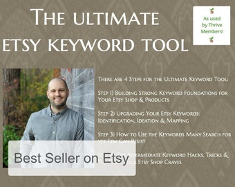 The Ultimate Etsy Keyword Tool - Etsy Shop Keywords - Etsy Keywords - Etsy SEO - Etsy Business Guide - Etsy Shop Tool - Etsy Seller Tools